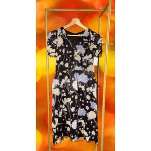 Karl Lagerfeld Floral Short Sleeve Dress | NWT | Elegant & Chic